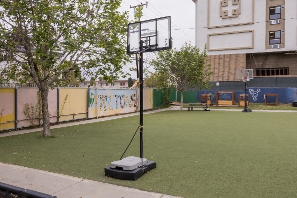 IVA High outside backyard with basketball hoop