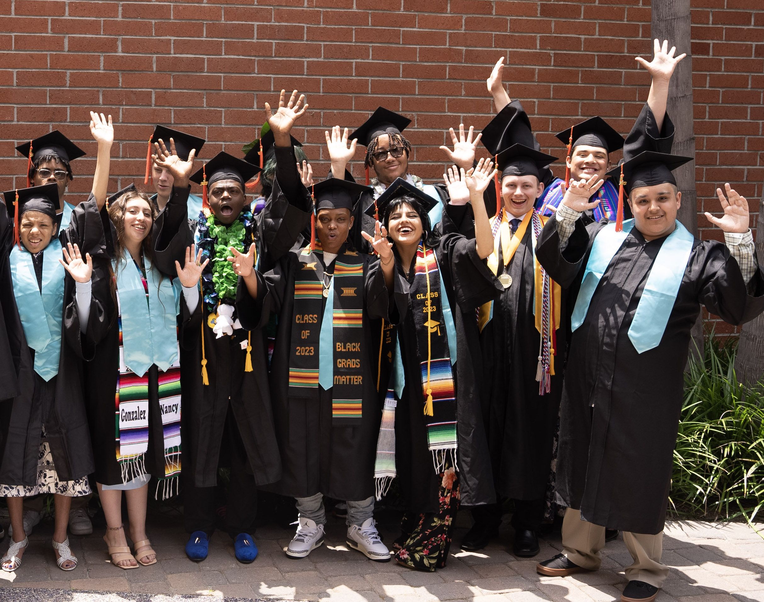 IVA High students in cap and gown at graduation