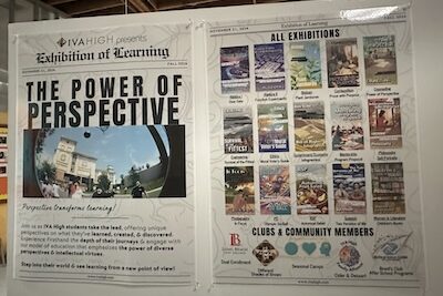 Display Board titled The Power of Perspective with images of all the exhibitions