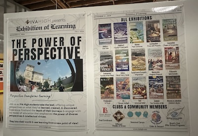 Display Board titled The Power of Perspective with images of all the exhibitions