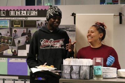 A student and staff member at IVA High smile